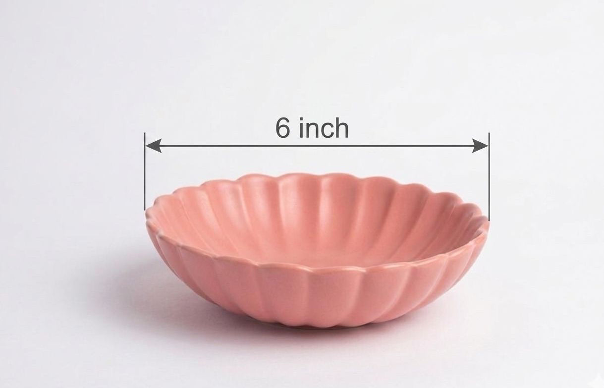 Pastel Peach Serving Bowl for Snacks, Salads & Sweets (pack of 2)