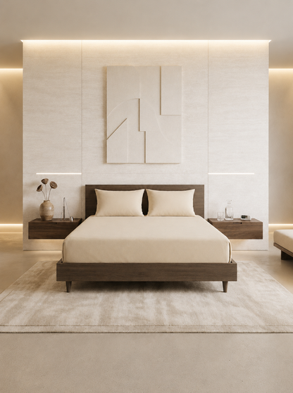 Ivory Sand | Solid Dyed Bedsheet