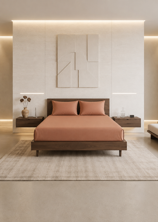 Desert Clay | Solid Dyed Bedsheet