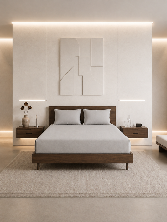 Ash Grey | Solid Dyed Bedsheet