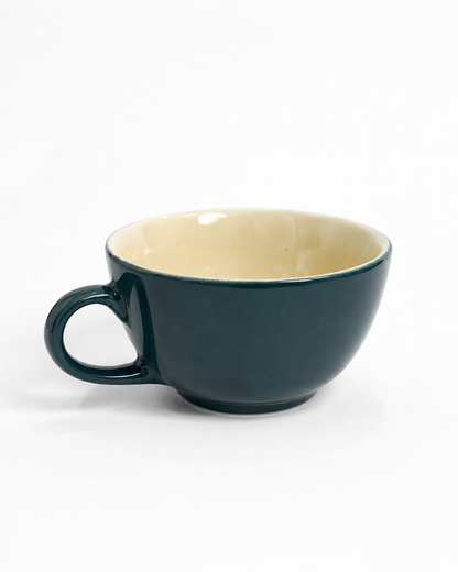 Teal Ceramic Tea Cups | 200 ml Stoneware Coffee & Tea Cup