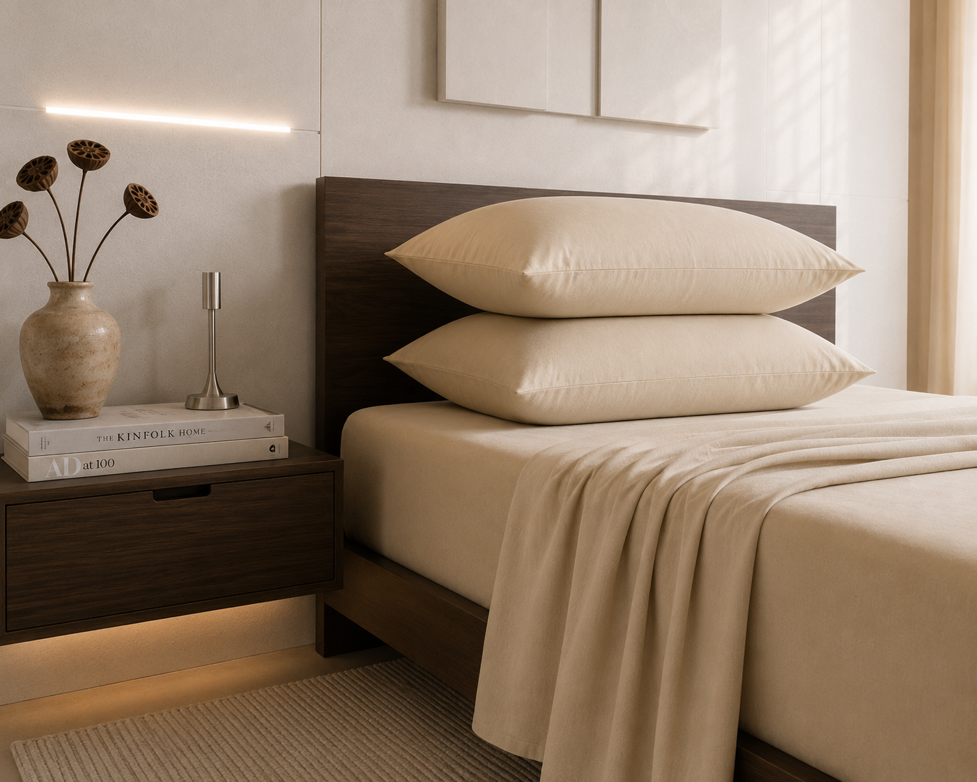 Ivory Sand | Solid Dyed Bedsheet