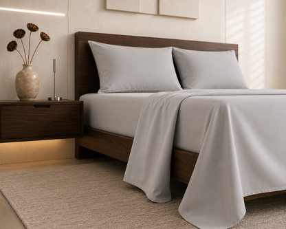 Ash Grey | Solid Dyed Bedsheet