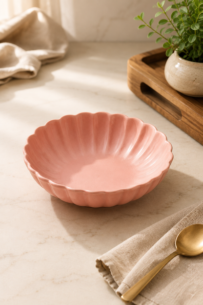 Pastel Peach Serving Bowl for Snacks, Salads & Sweets (pack of 2)