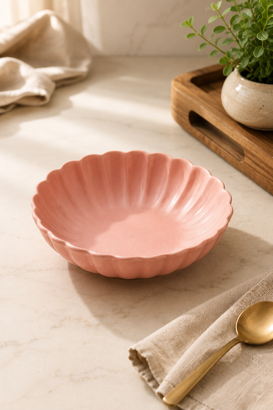 Pastel Peach Serving Bowl for Snacks, Salads & Sweets (pack of 1)