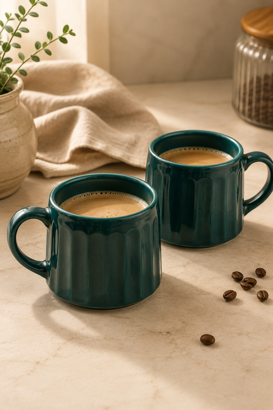 Minimalist Teal Green Cup for Coffee & Tea 240 ml