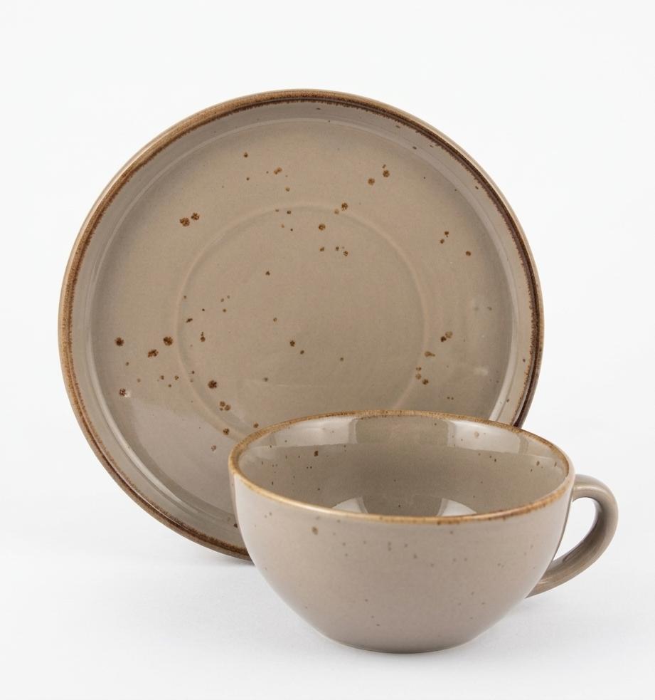 Minimalist Grey Ceramic Stoneware for Tea & Coffee (set of two)