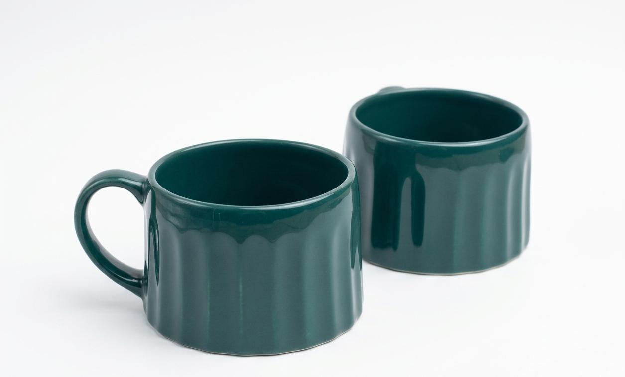 Minimalist Teal Green Cup for Coffee & Tea 240 ml