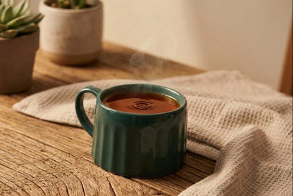 Minimalist Teal Green Cup for Coffee & Tea 240 ml