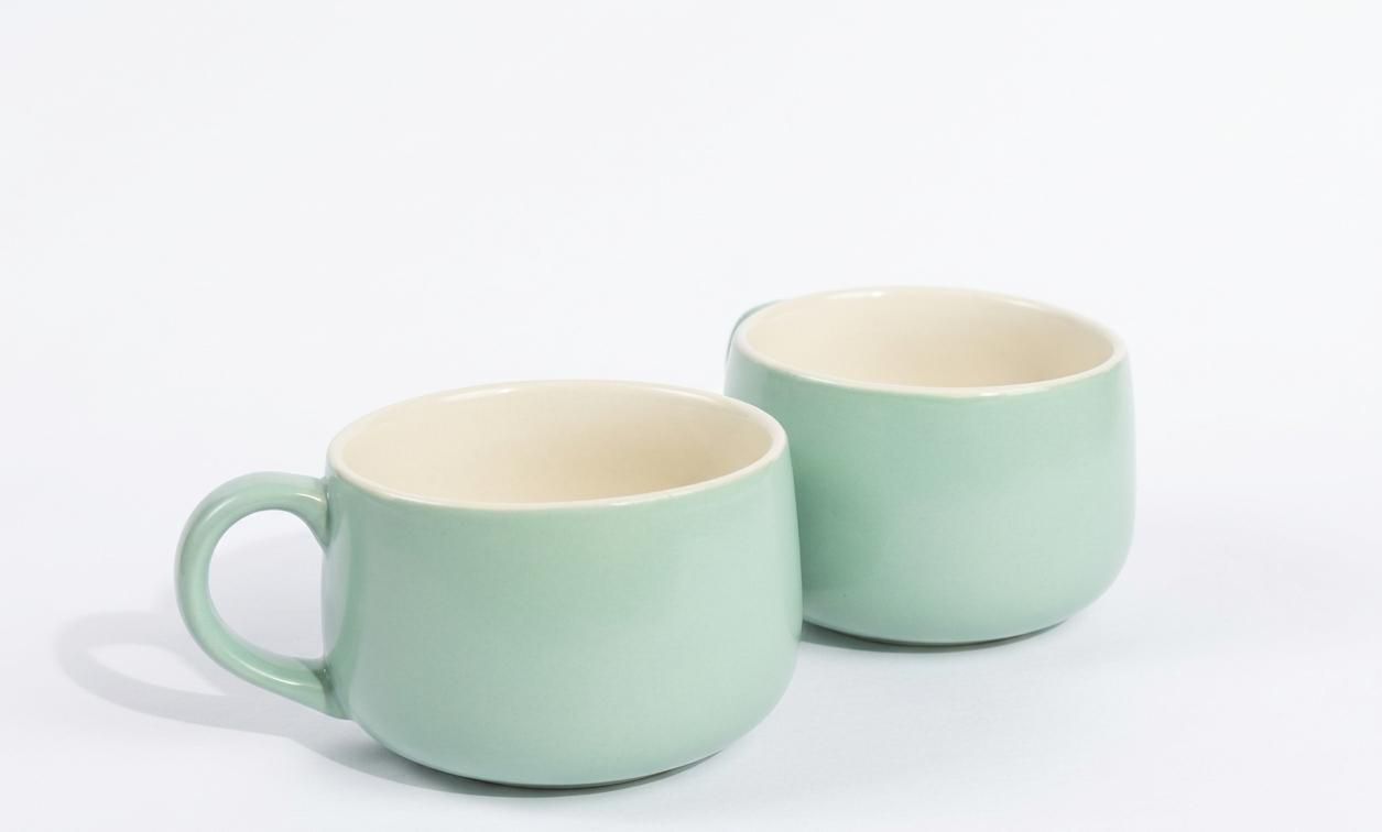 Pastel Green Ceramic Tea/ Coffee Cup 300ml