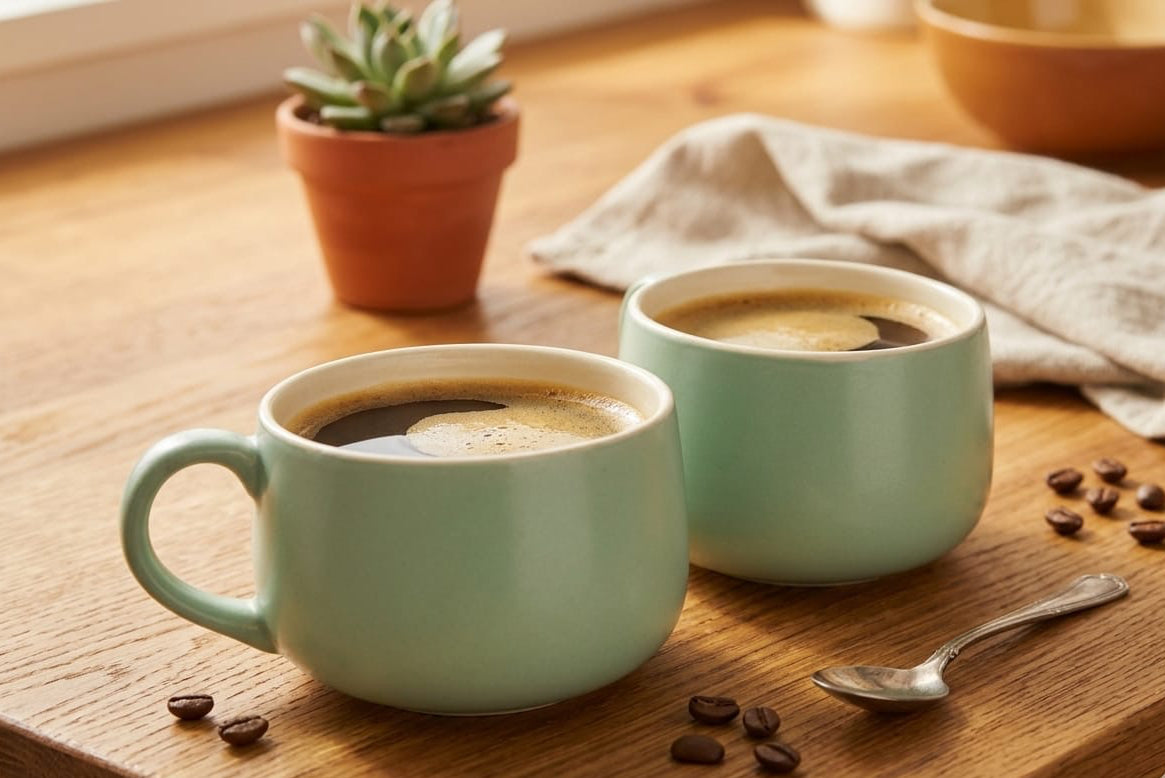 Pastel Green Ceramic Tea/ Coffee Cup 300ml