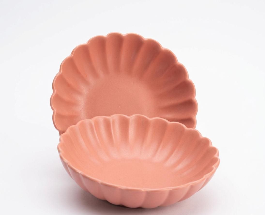 Pastel Peach Serving Bowl for Snacks, Salads & Sweets (pack of 2)