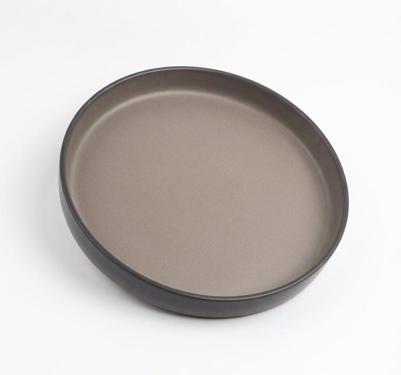 Aesthetic Matte Charcoal Black Dinner Plate (Size 10"x10")- Set of Two