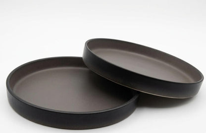 Aesthetic Matte Charcoal Black Dinner Plate (Size 10"x10")- Set of Two