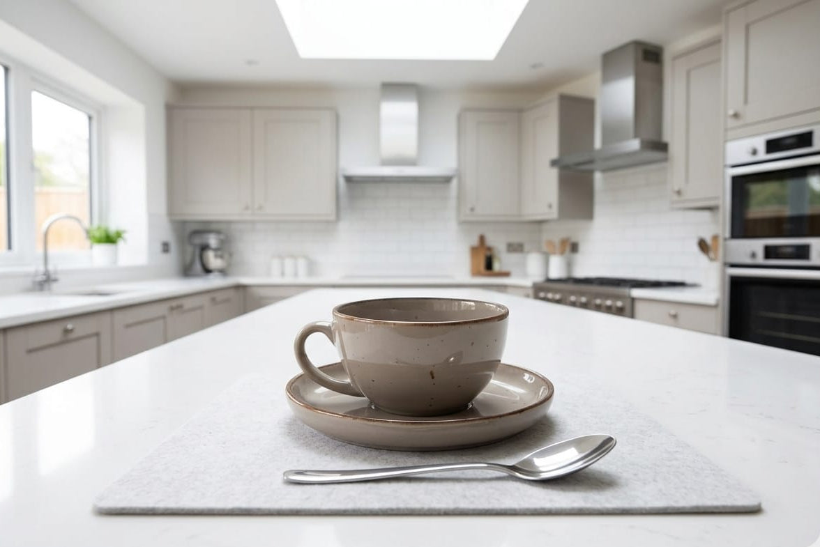 Minimalist Grey Ceramic Stoneware for Tea & Coffee (set of two)