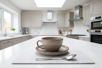 Minimalist Grey Ceramic Stoneware for Tea & Coffee (set of two)